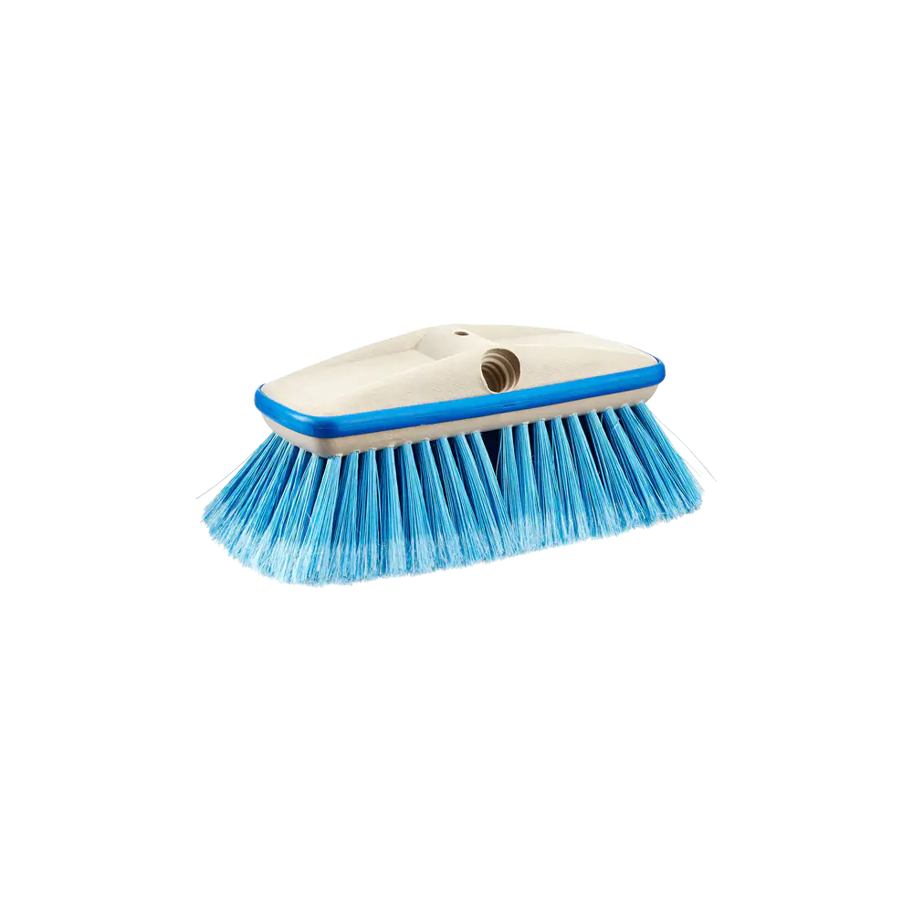 Car Wash Brush With 8 Inch Rectangular Head Blue Medium Star Prene Bristle - STB040162